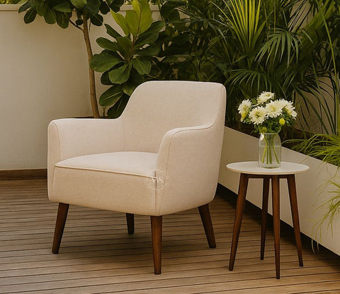 Avira Premium Upholstery Lounge Chair (Jade Ivory)
