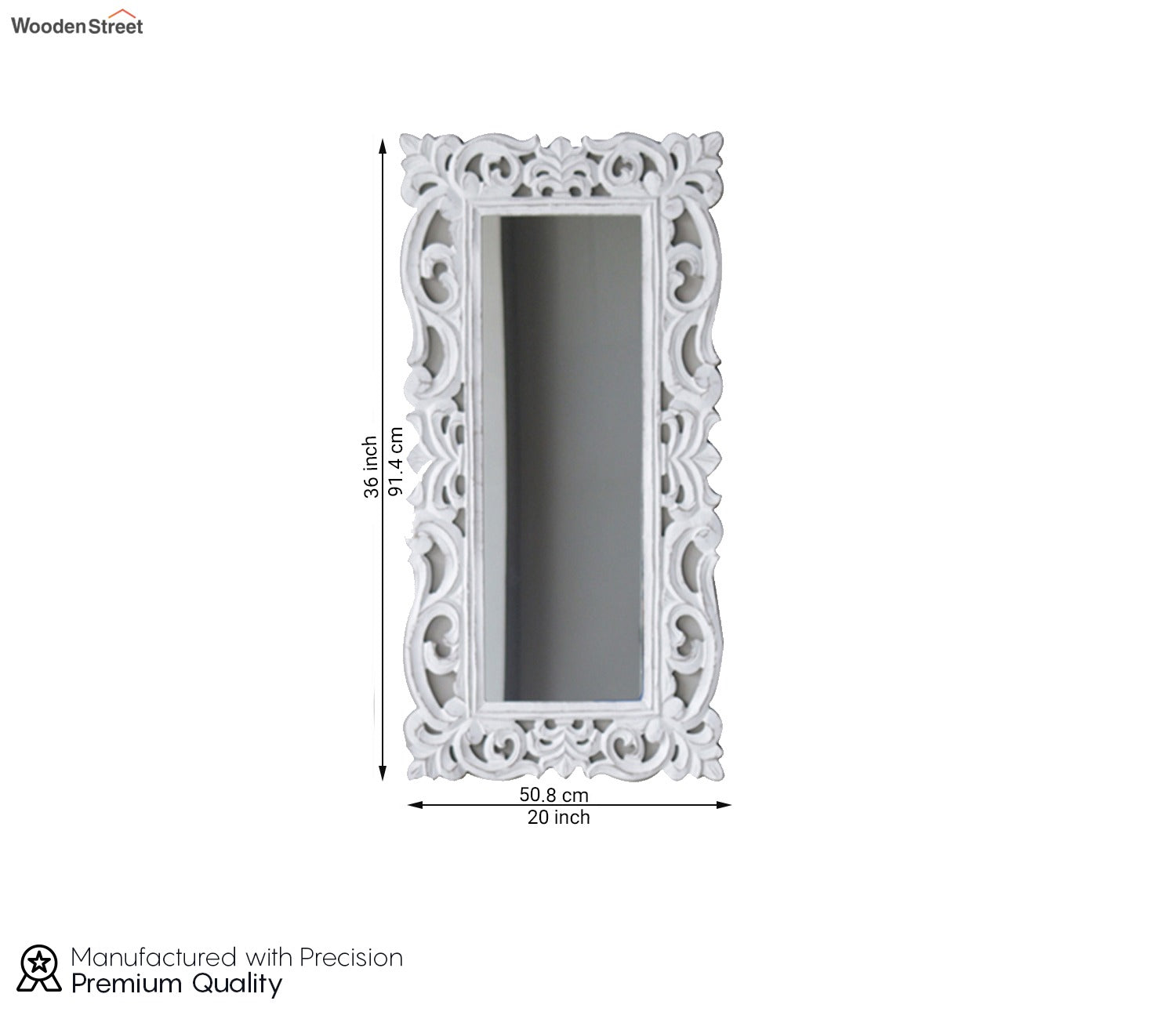 Folia Tall Carved Wall Mirror
