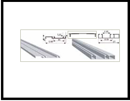 Trueliving_DOUBLE 8 ft TRACK SLIDING Silver ROLLER PROFILE TOP + BOTTOM + COVER FOR BOTTOM RAIL
