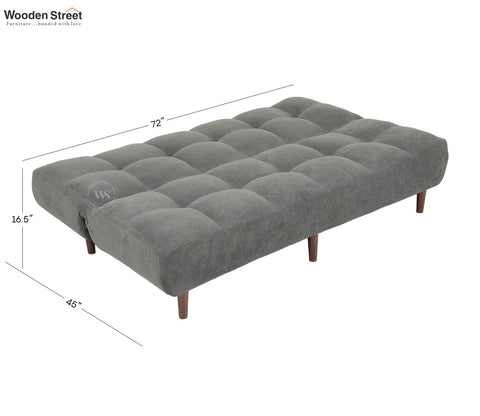 Castello Premium Upholstery Fabric Sofa cum Bed (Grey)