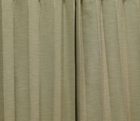 Solid Line Textured 1 Piece Light-Filtering Door Curtains (Beige, 7 Feet)