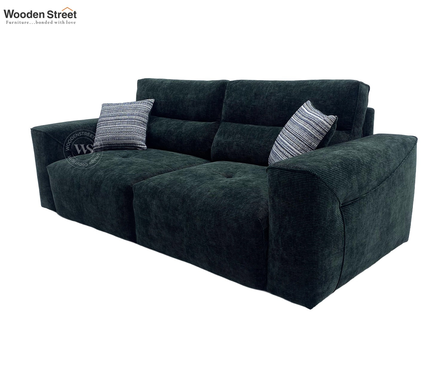 Midoro Powered Recliner Sofa with Extendable Seating (Green)