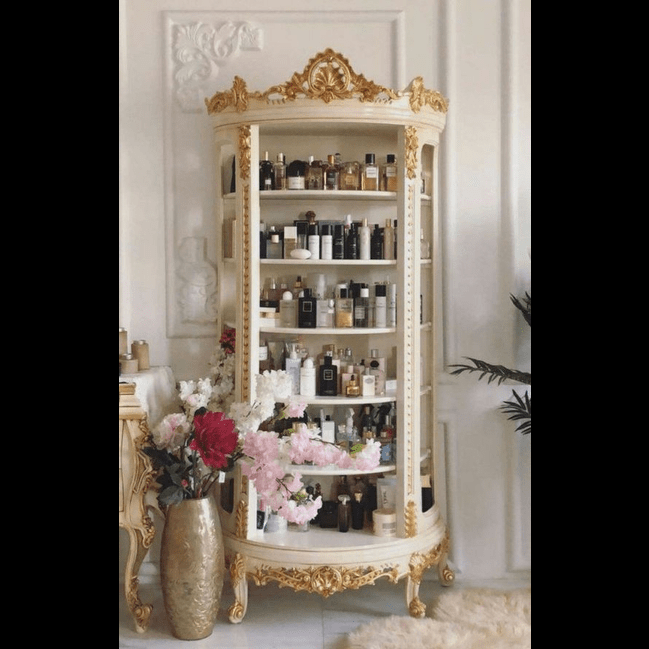 Trueliving Royals Wood Retail Store Perfume display Unit L30*W30*H90 CM