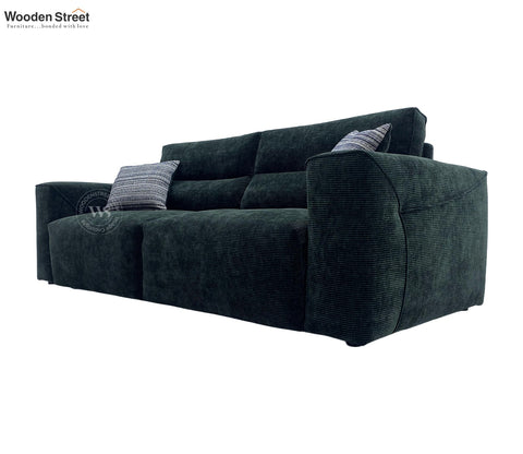 Midoro Powered Recliner Sofa with Extendable Seating (Green)