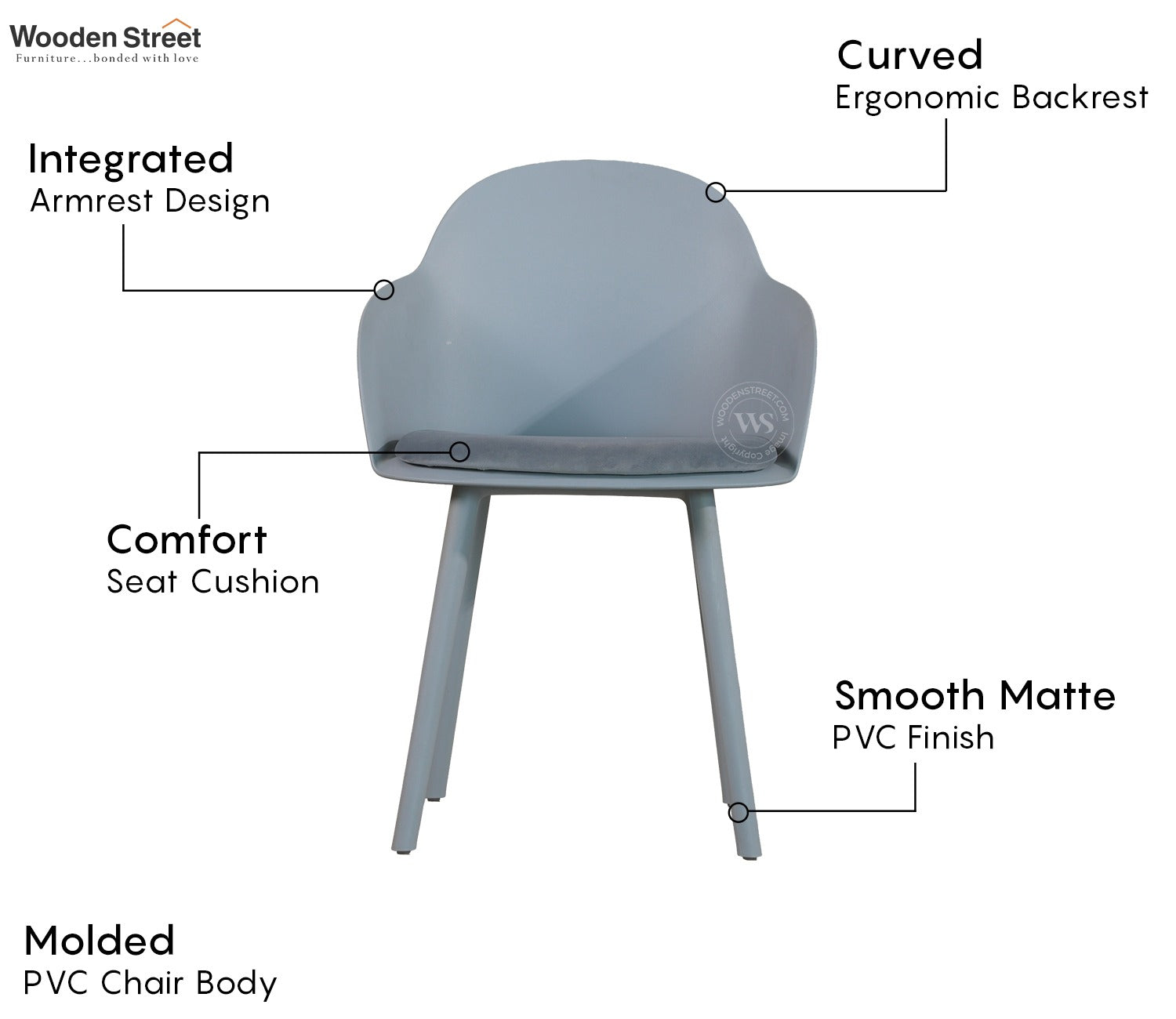 Nuvola Premium Outdoor Chair (Light Blue)