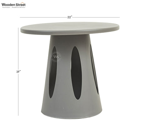 Mushru Multi-Utility Side Table with Leg Support (Grey)