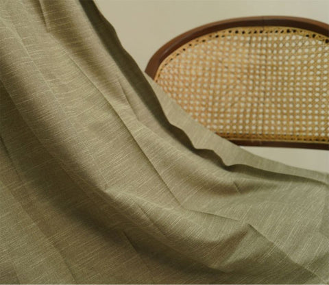 Solid Line Textured 1 Piece Light-Filtering Door Curtains (Beige, 7 Feet)