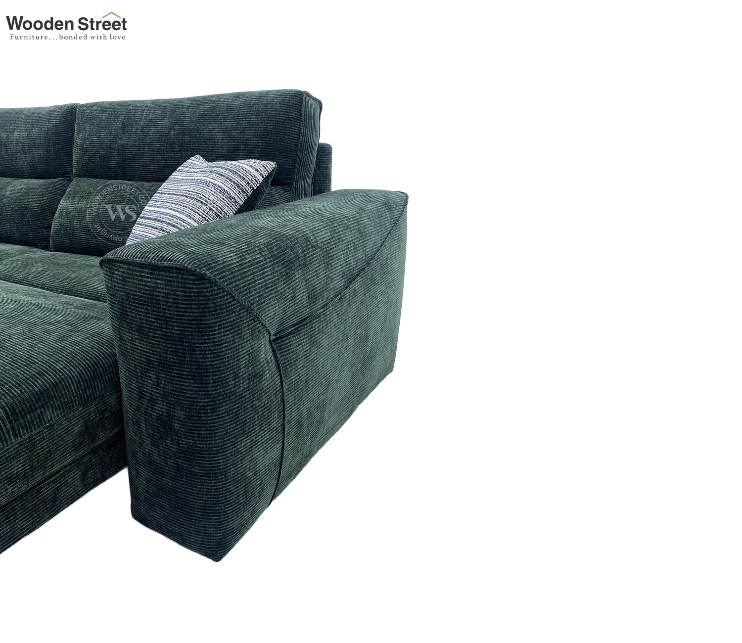 Midoro Powered Recliner Sofa with Extendable Seating (Green)