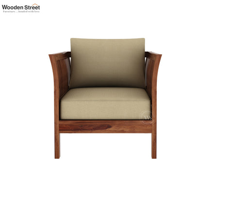 Raiden 1 Seater Wooden Sofa (Honey Irish Cream)