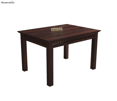 Adolph Compact 4 Seater Dining Set with Bench (Walnut Finish)