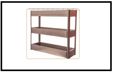 Trueliving_MATTEE CHAMPAGNE BOTTLE PULLOUT - THREE SHELF (WITH UNDER MOUNT QUADRO) *04" 100  MM/150M Cabinet