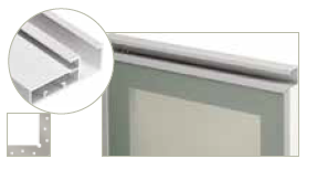 Trueliving_GLASS FRAME PROFILE WITH HANDLE 70MM Silver