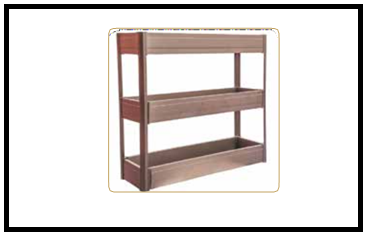 Trueliving_MATTEE CHAMPAGNE BOTTLE PULLOUT - THREE SHELF (WITH UNDER MOUNT QUADRO) *04" 100  MM/150M Cabinet