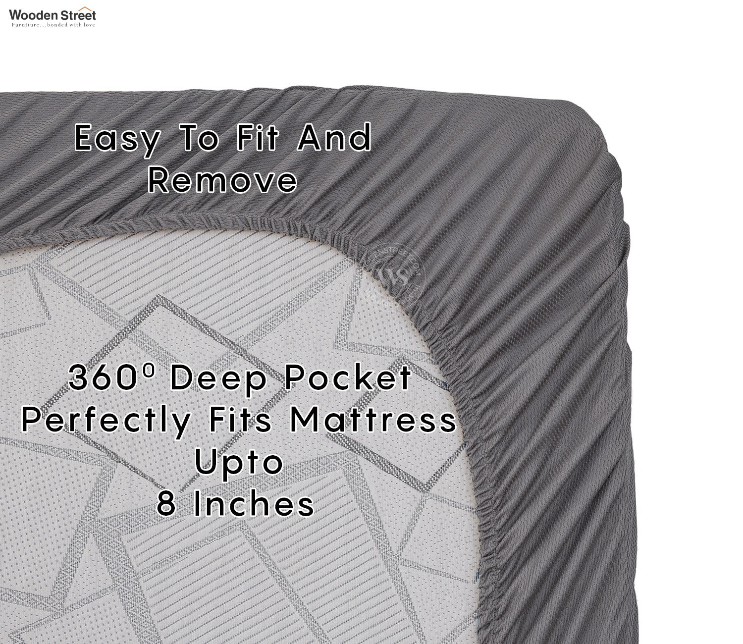 Matrix Ultra Soft Melange Cotton Breathable Hypoallergenic Waterproof Mattress Protector (King Size, Grey, 72 x 72 Inches)