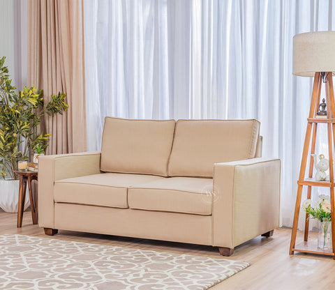 Albus 3+2 Seater Fabric Sofa Set (Cotton, Irish Cream)