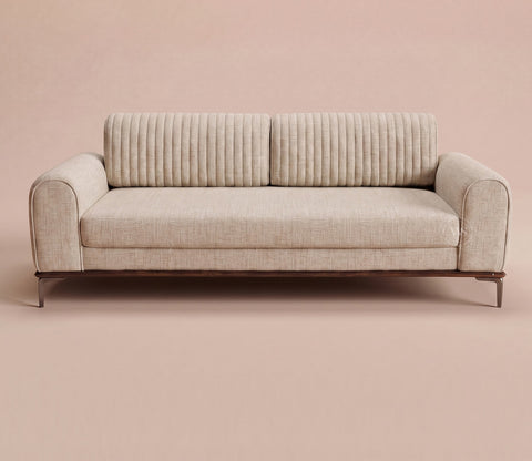 Lorenz 3 Seater Lounger Sofa With Tilt Adjust Headrest (Cotton, Jade Ivory)