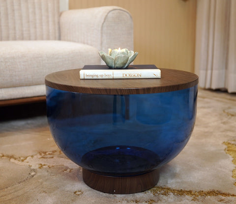 Enrique Round Glass Coffee and Centre Table- Set Of 2