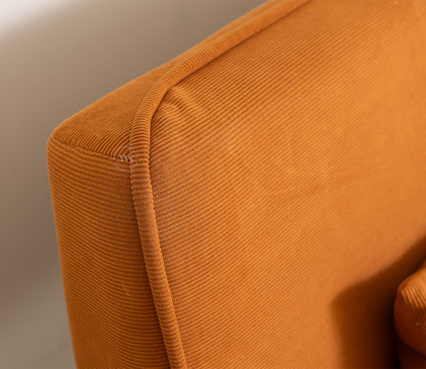 Domus Premium Fabric Sofa Cum Bed (Orange)