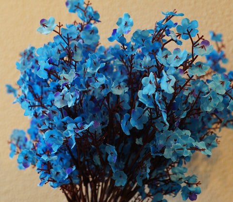 Harmony Gypsophila Artificial Flower- Set Of 5 (Blue)