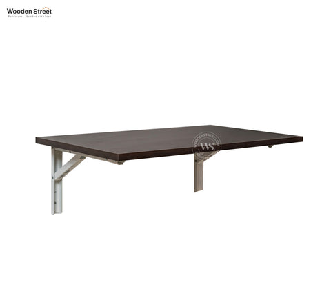 Stanko Foldable Wall Mounted Engineered Wood Study Table (Columbian Walnut Finish)
