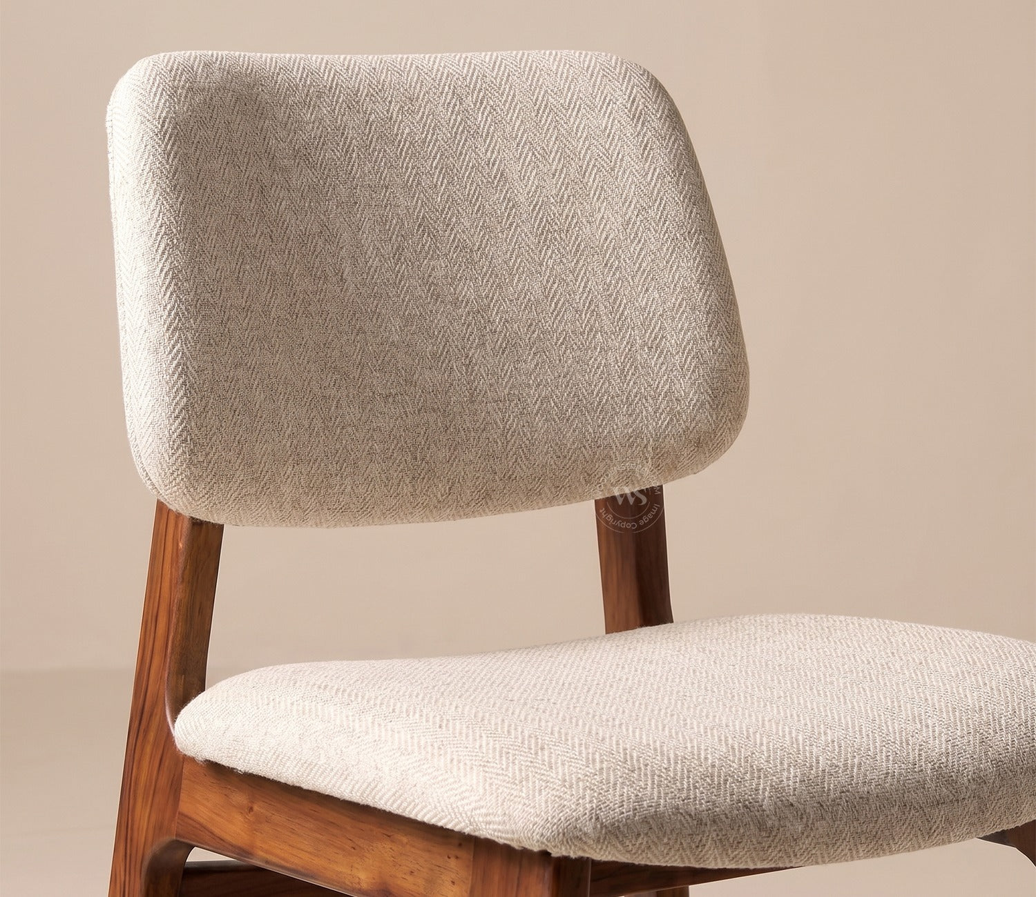 Vivara 6 Seater Dinining Set with Valence Quartz-Top Table and Vinara Upholstered Chair (Cottage Ivory)