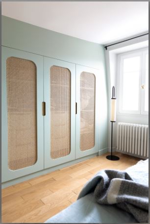 Katsu 6 Door Wardrobe with 2 Drawers in Walnut Rigato Colour