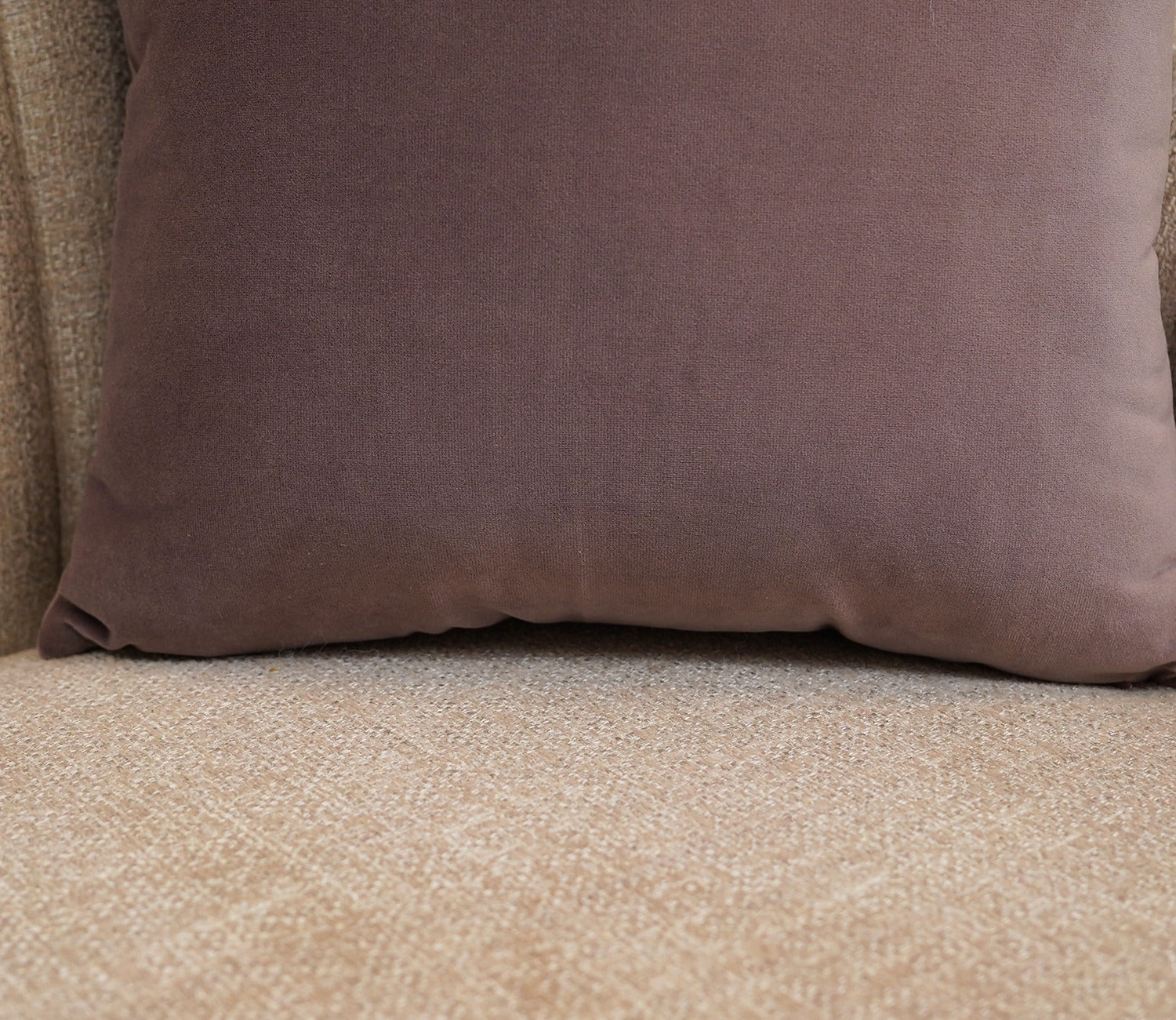 Cupid Velvet Cushion Cover - Pack of 1 (16 x 16 Inch, Salmon Pink)