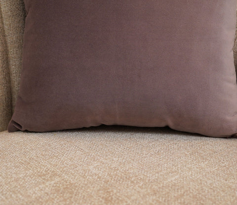 Cupid Velvet Cushion Cover - Pack of 1 (16 x 16 Inch, Salmon Pink)