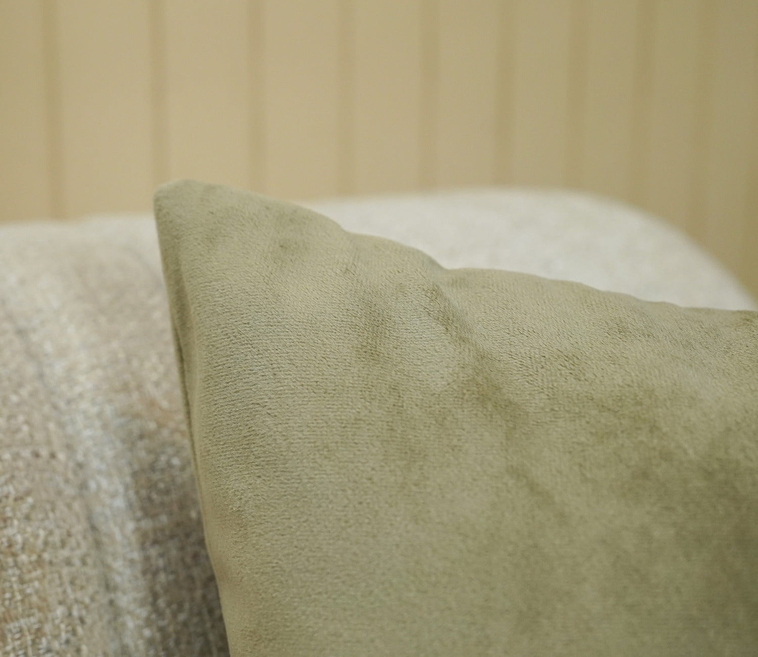 Cupid Velvet Cushion Covers - Pack of 5 (22 x 22 Inches, Pearl Beige)