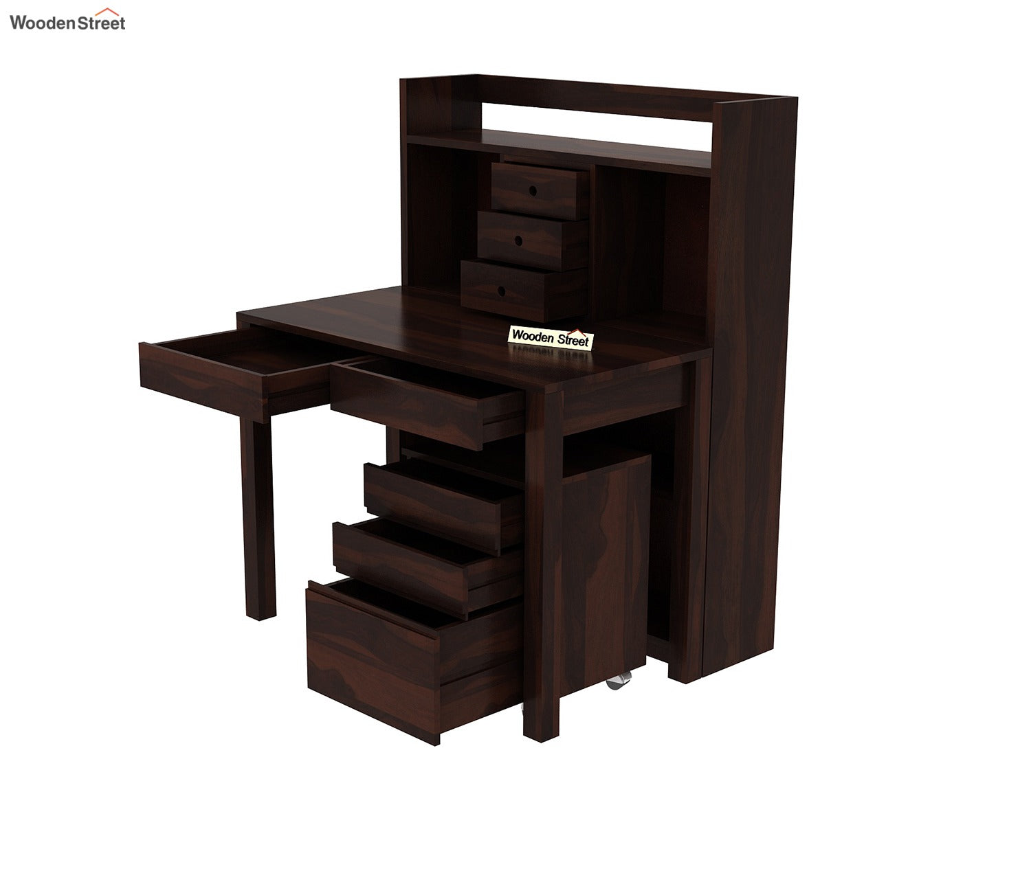 Frodo Study Table Cum Shelf (Walnut Finish)