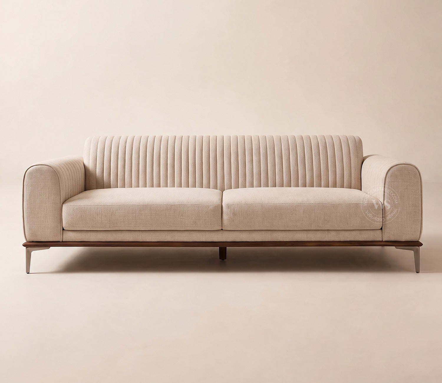 Lorenz 3 Seater Sofa (Cotton, Jade Ivory)