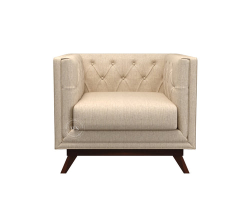Berlin 1 Seater Sofa (Cotton, Jade Ivory)