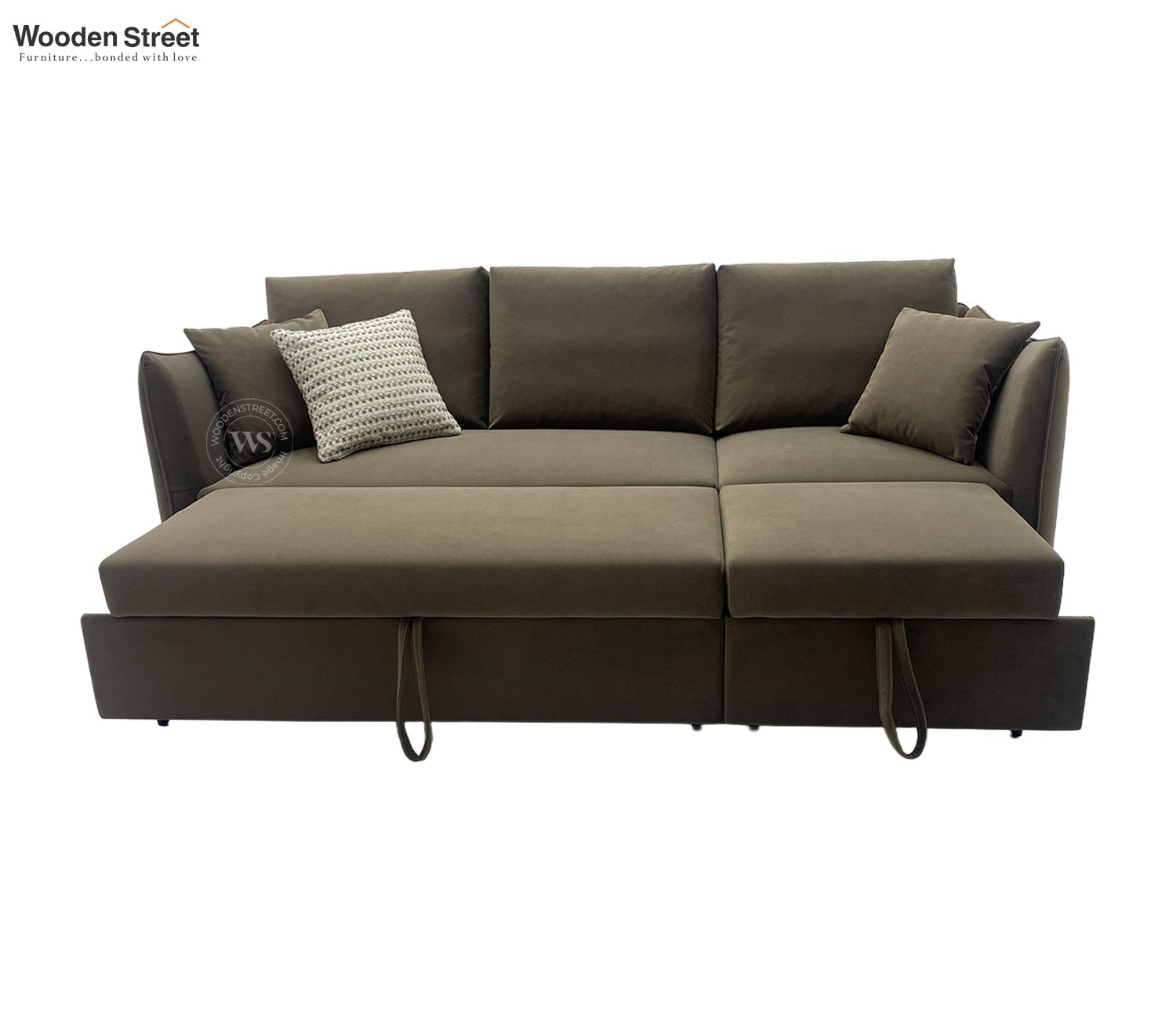 Asva Fabric Sofa Cum Bed (Grey)