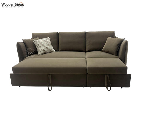 Asva Fabric Sofa Cum Bed (Grey)