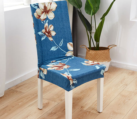 Adina Floral Printed Polyester Spandex 1 Piece Chair Cover