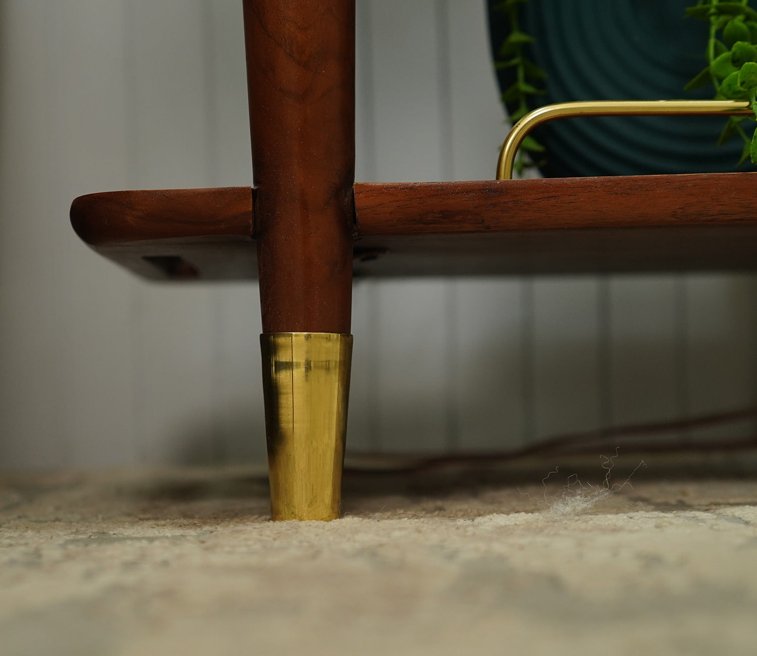 Aabha Floor Lamp With Shelves (Teak Finish)