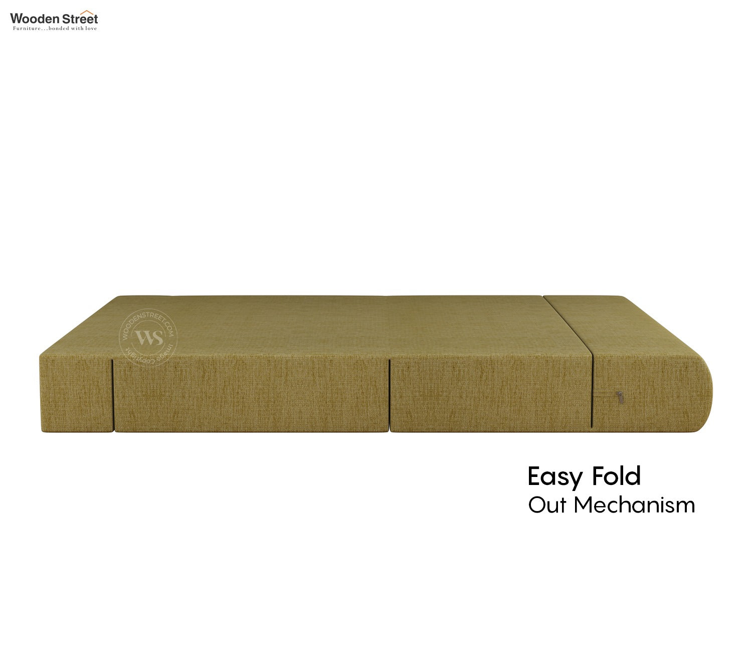 Voltz Fabric Sofa Cum Bed (72 x 46 Inch, Fresh Mint)