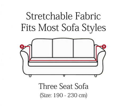 Mosera Printed Polyester Spandex 3 Seater Sofa Cover (Multi Color)