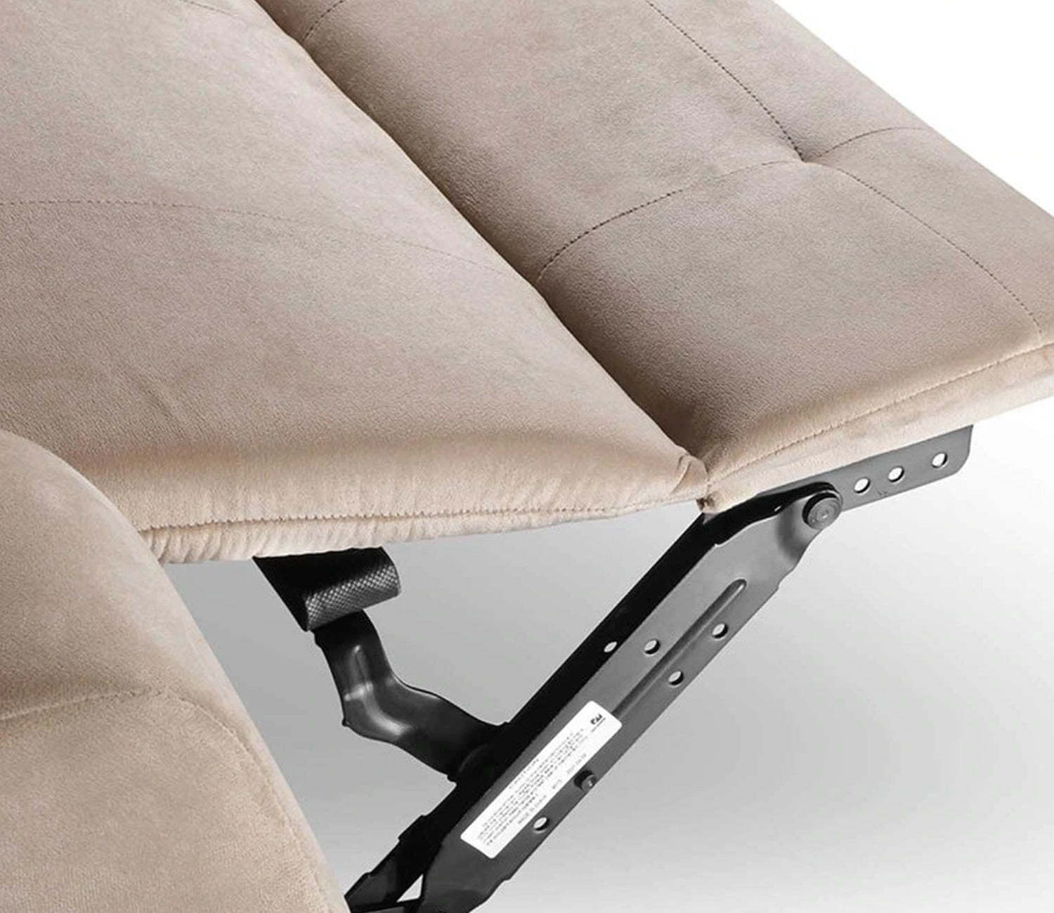 Vivian Fabric 1 Seater Manual Recliner Chair (Beige)