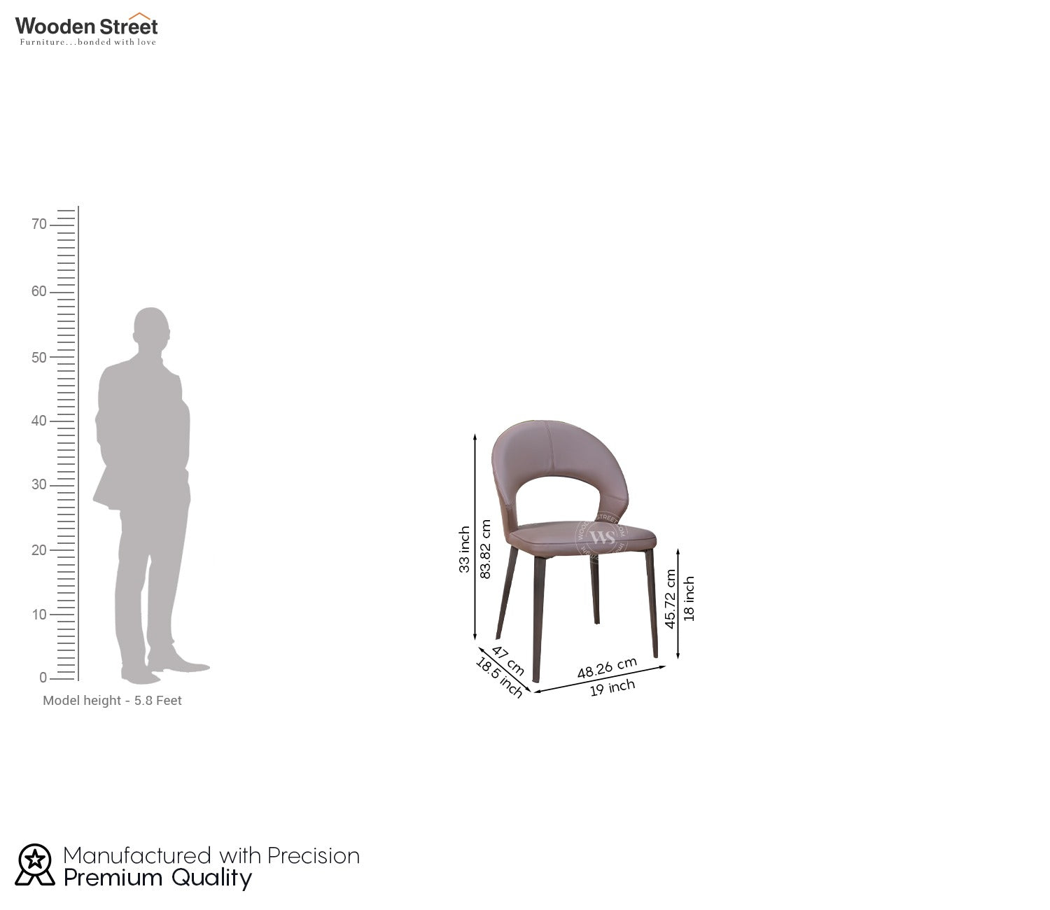 Koby Modern Dining Chair with Tapered Legs - Full Leatherette Design (Orange)