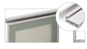 Trueliving_GLASS FRAME PROFILE WITH HANDLE 70MM Silver