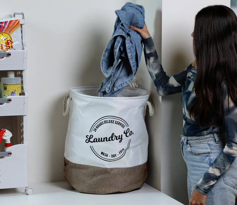 Tidy-Tote Foldable Laundy Basket