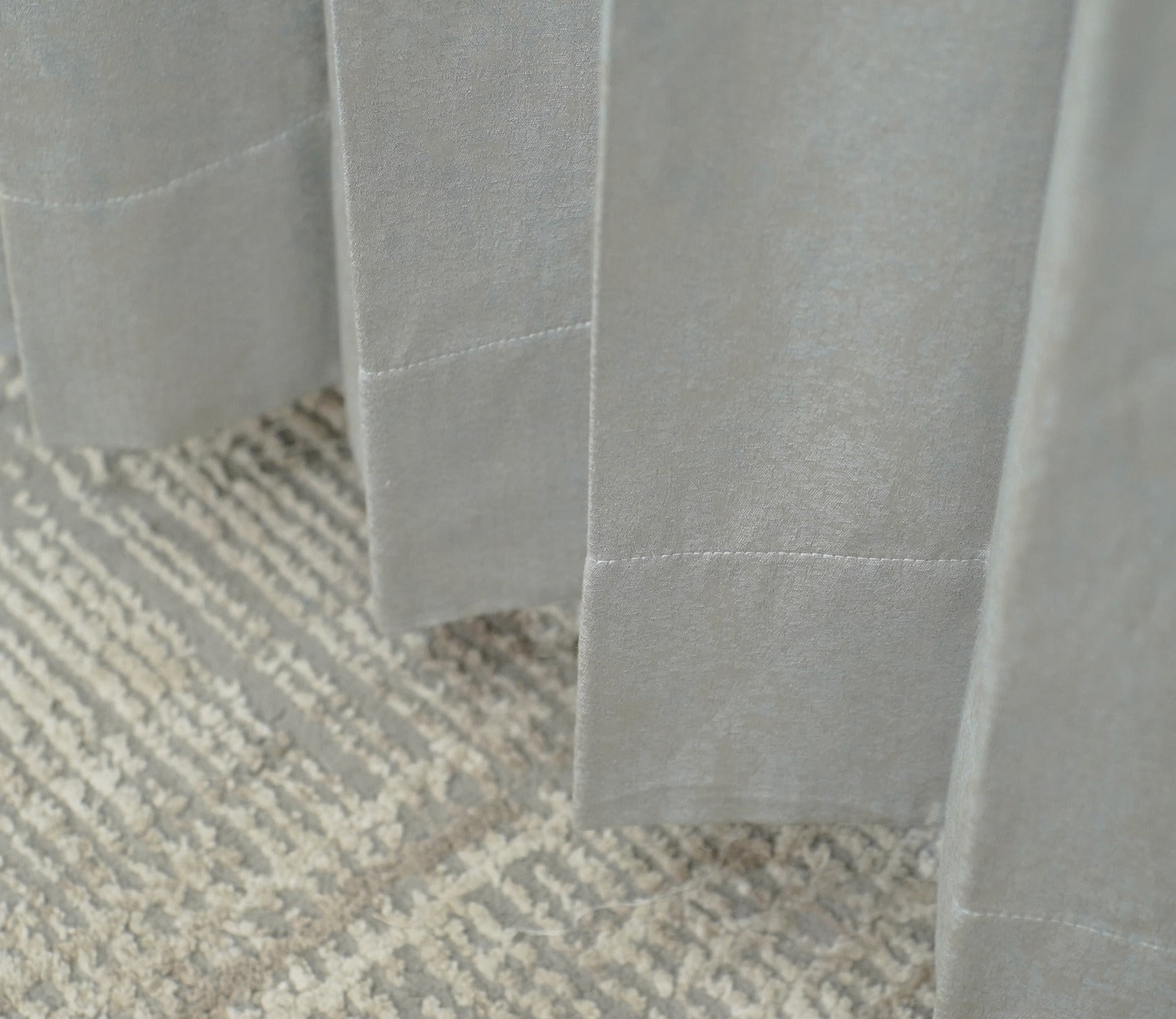 Solid Grey Light-Filtering Door Curtains Set of 2 (Grey, 7 Feet)