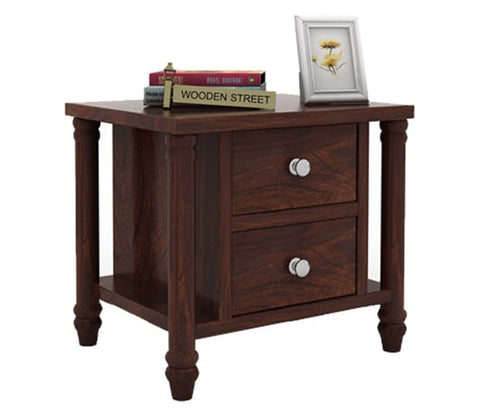 Ornat Bedside Table (Walnut Finish)