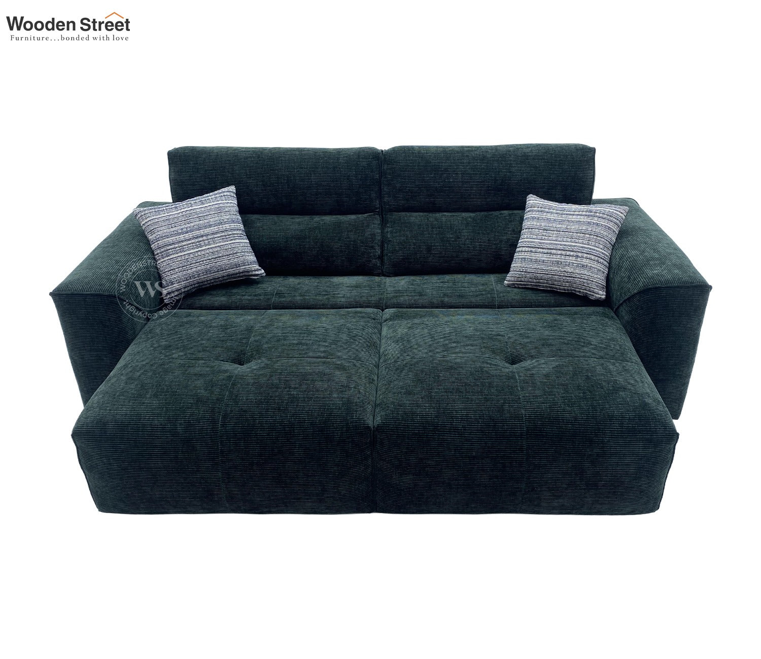 Midoro Powered Recliner Sofa with Extendable Seating (Green)