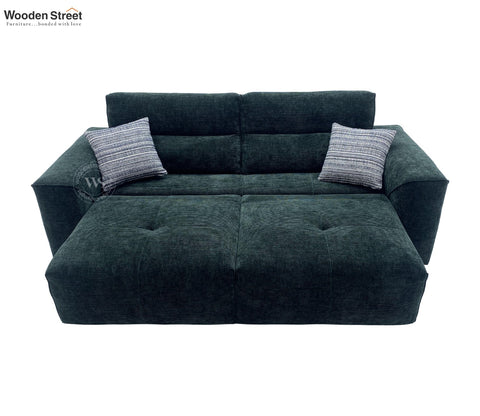 Midoro Powered Recliner Sofa with Extendable Seating (Green)