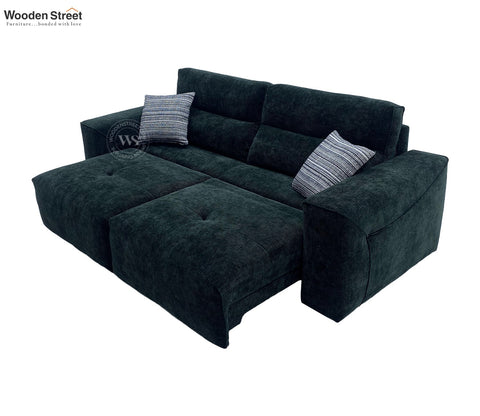 Midoro Powered Recliner Sofa with Extendable Seating (Green)