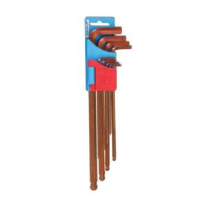 Truliving_Allen Keys & Sets-Hand Tools & Hardware-Tools & Hardware-Taparia Long Ball Point Allen Key Set KBHM9L | 9 Pieces | In Hanger Packing
