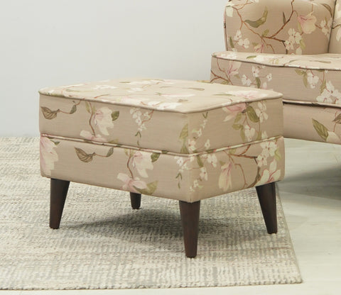 Claudia Ottoman Pouffe (Cotton, Magnolia Beige)
