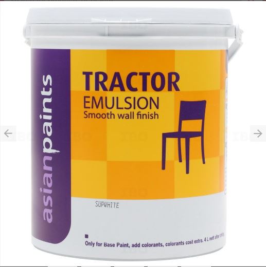 Trueliving_Asian Paints Tractor 4 L White Interior Emulsion - Color